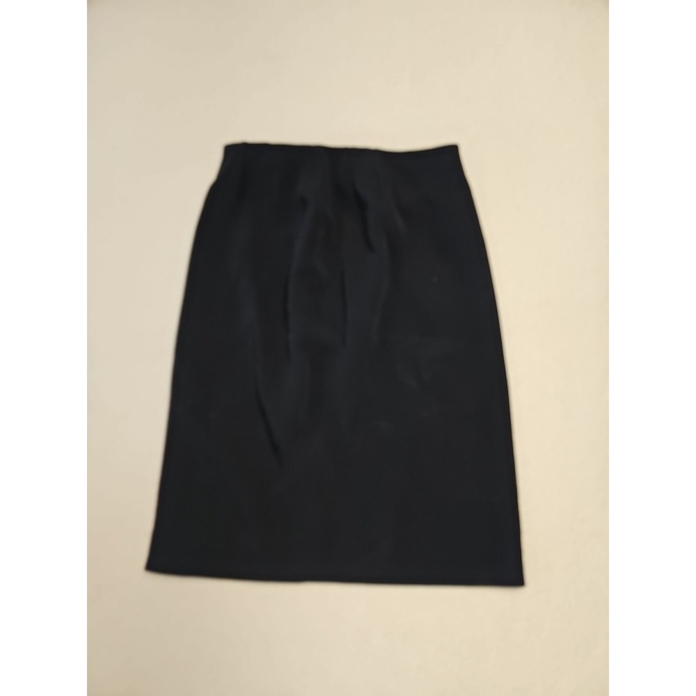 NOS Liz Claiborne Vintage Mini Skirt 8 Petite BLACK Zip Back Lined New